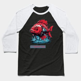 Cyber Fish Baseball T-Shirt